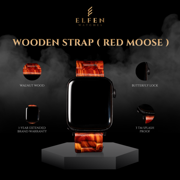 Wooden Strap ( Red Moose ) - Image 2